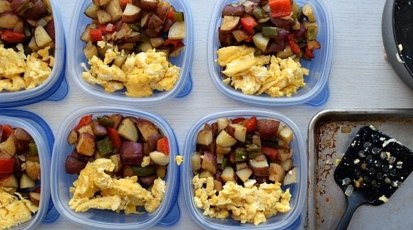 Meal Prep Roasted Potato Breakfast in containers