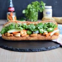 Shrimp Banh Mi with Quick Pickled Vegetables