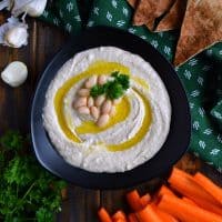 Roasted Garlic White Bean Hummus Recipe