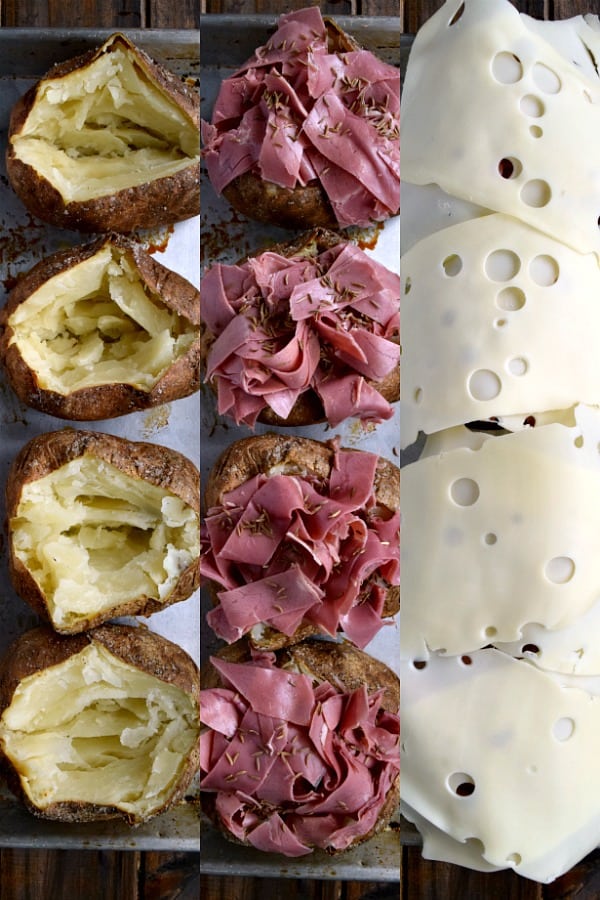 Reuben Stuffed Baked Potatoes - The Schmidty Wife