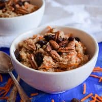 Clean Eating Carrot Cake Oatmeal