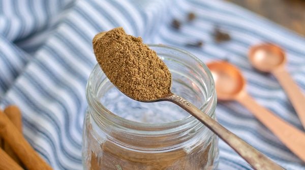 a spoonful of homemade gingerbread spice mix