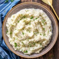 Garlic Parmesan Mashed Cauliflower Recipe