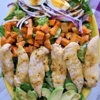 Honey Mustard Chicken and Sweet Potato Salad