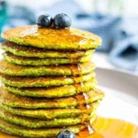 Healthy Spinach Oatmeal Pancakes