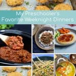 Pinterest Pin for A round up of dinners that preschooler's might like.