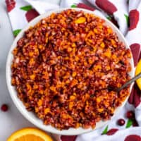 5 Minute Cranberry Orange Relish