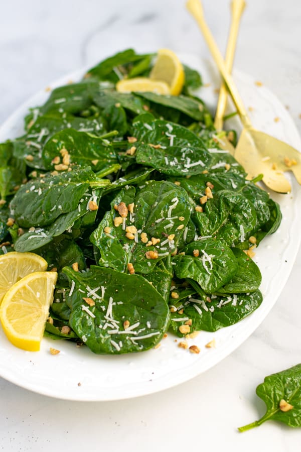 Simple Spinach Salad Recipe The Schmidty Wife