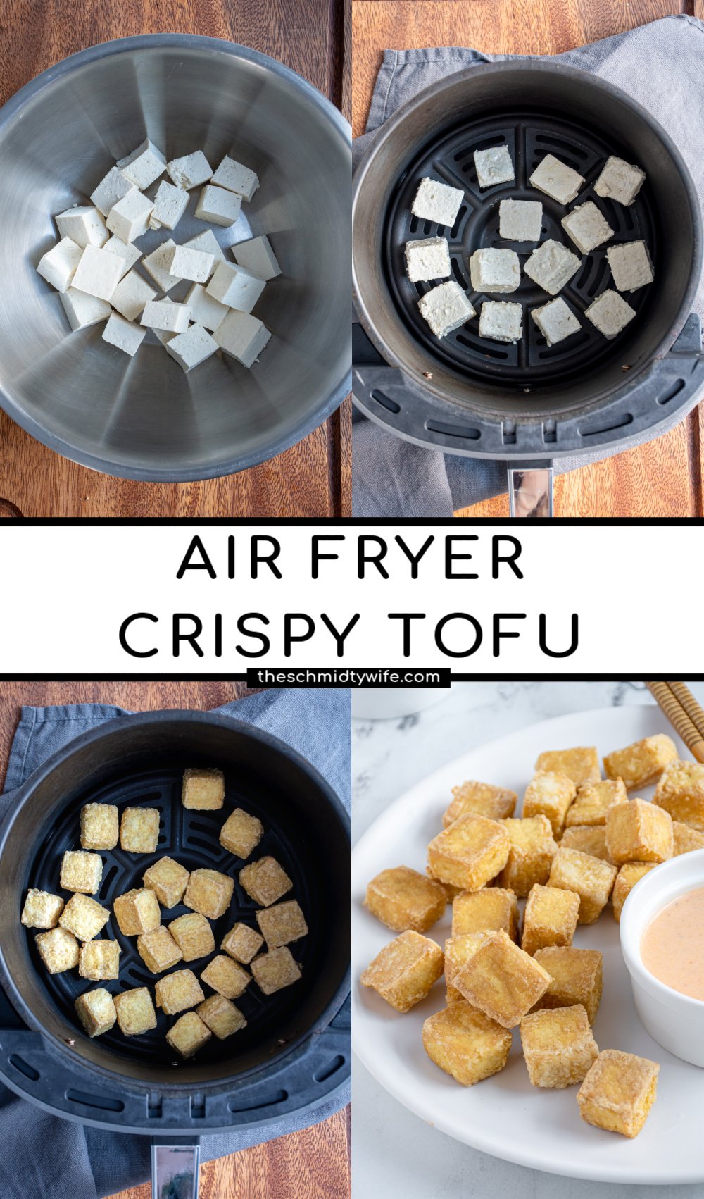 How to Make Crispy Tofu in the Air Fryer - The Schmidty Wife