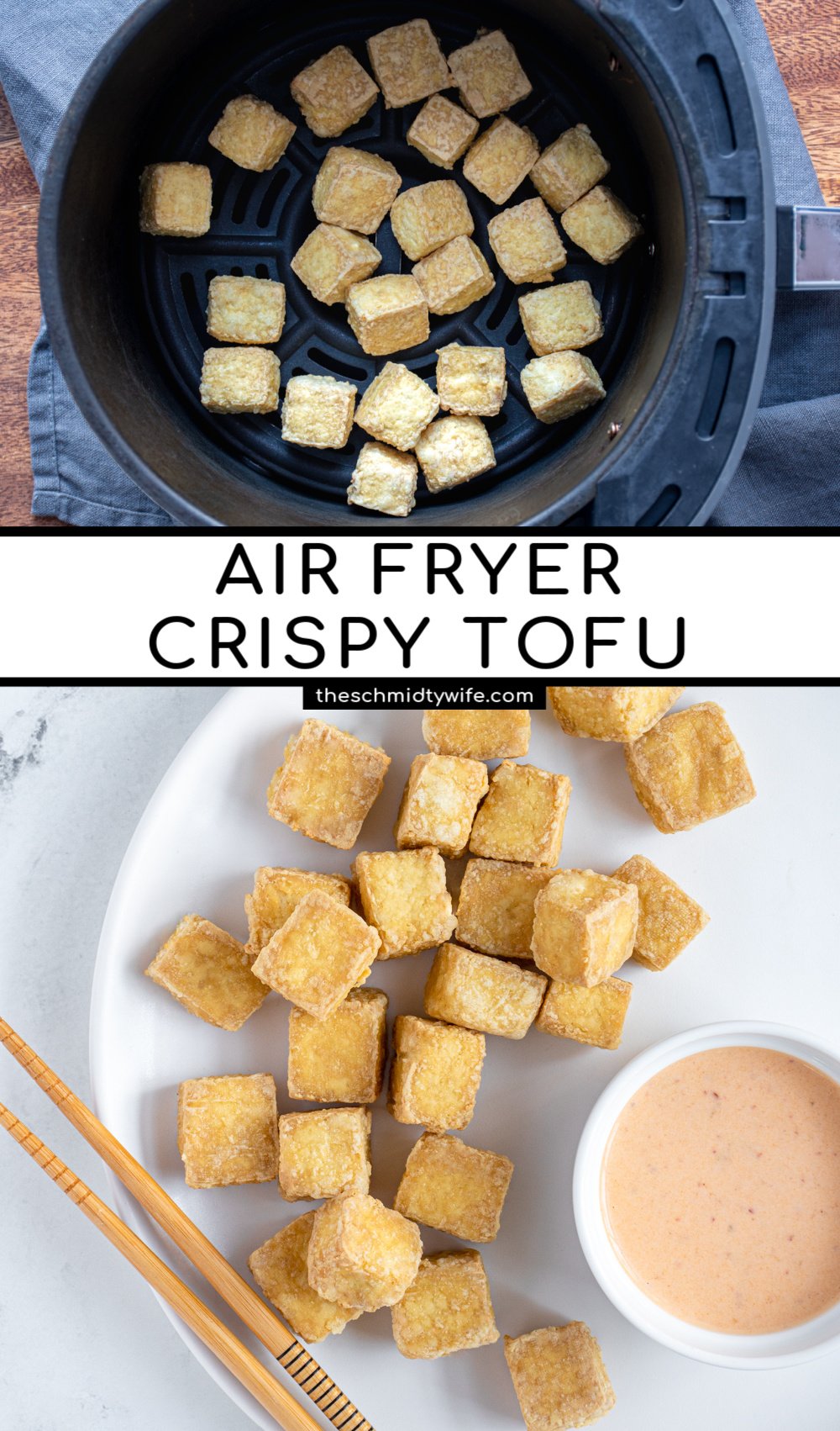 How to Make Crispy Tofu in the Air Fryer - The Schmidty Wife