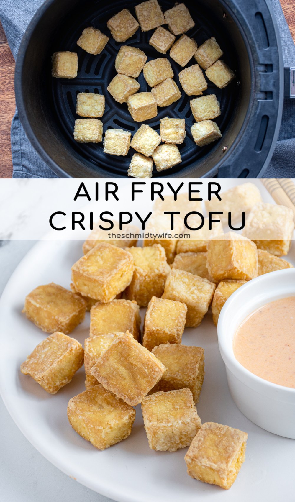 How to Make Crispy Tofu in the Air Fryer - The Schmidty Wife