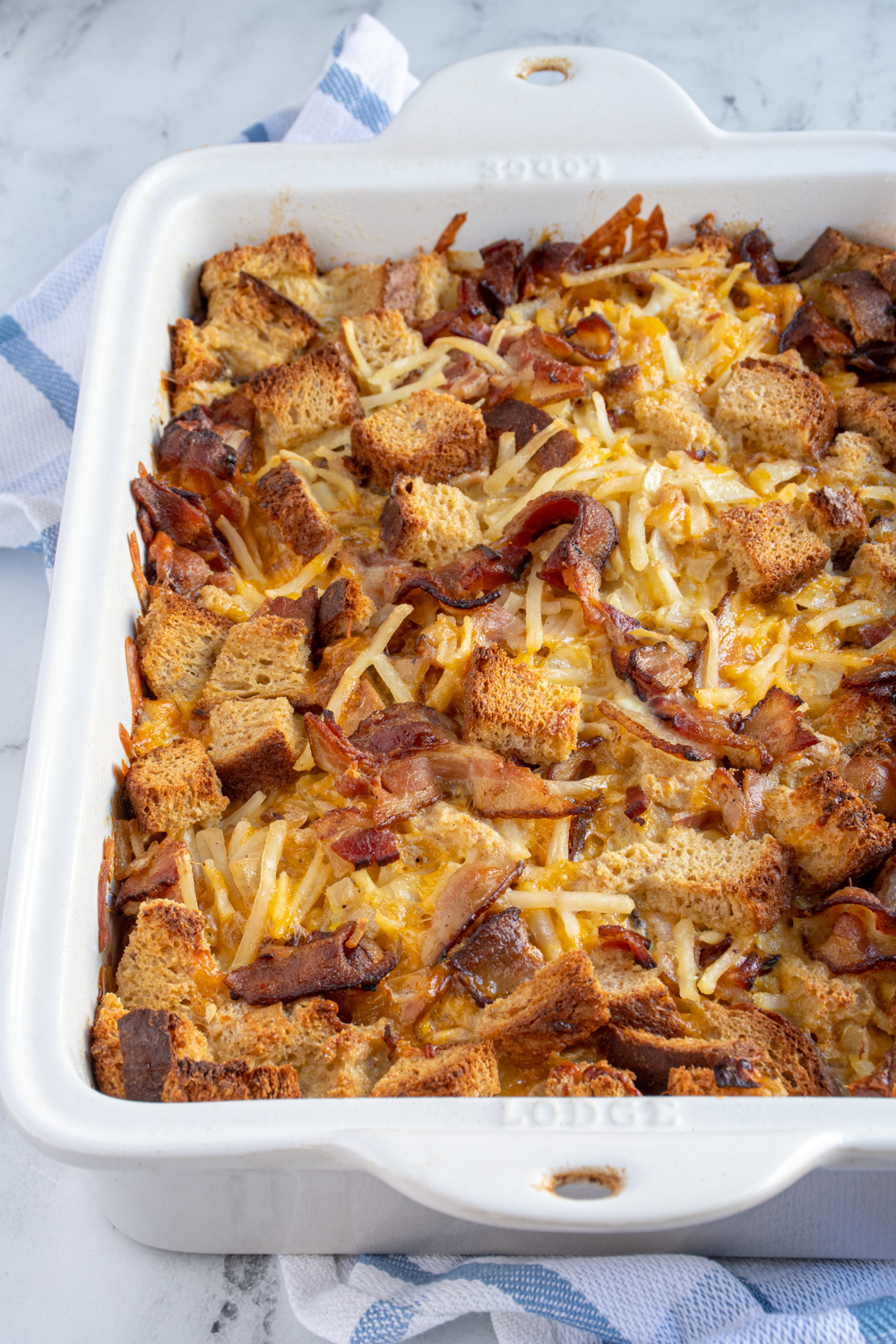 Breakfast Casserole W Hash Browns Bacon The Schmidty Wife