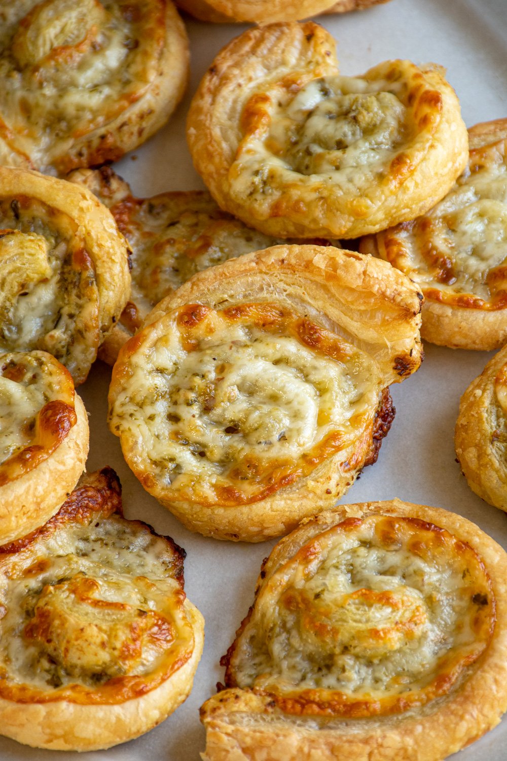 Easy Puff Pastry Pesto Pinwheels - The Schmidty Wife