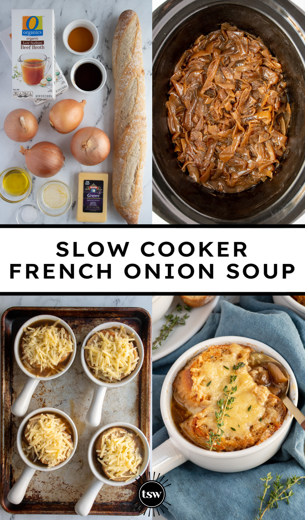 Easy Slow Cooker French Onion Soup - The Schmidty Wife