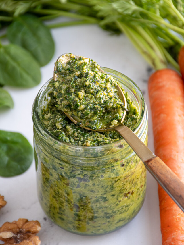 Carrot Top Pesto