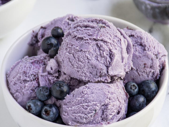 Homemade Blueberry Ice Cream