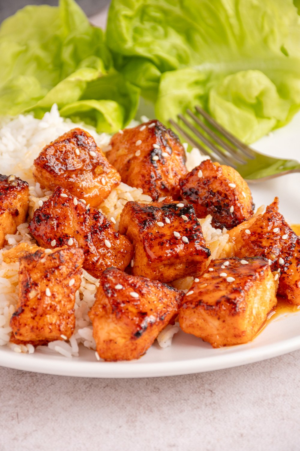 Easy Honey Garlic Salmon Bites - The Schmidty Wife