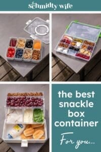 A collage of the best snackle box containers.