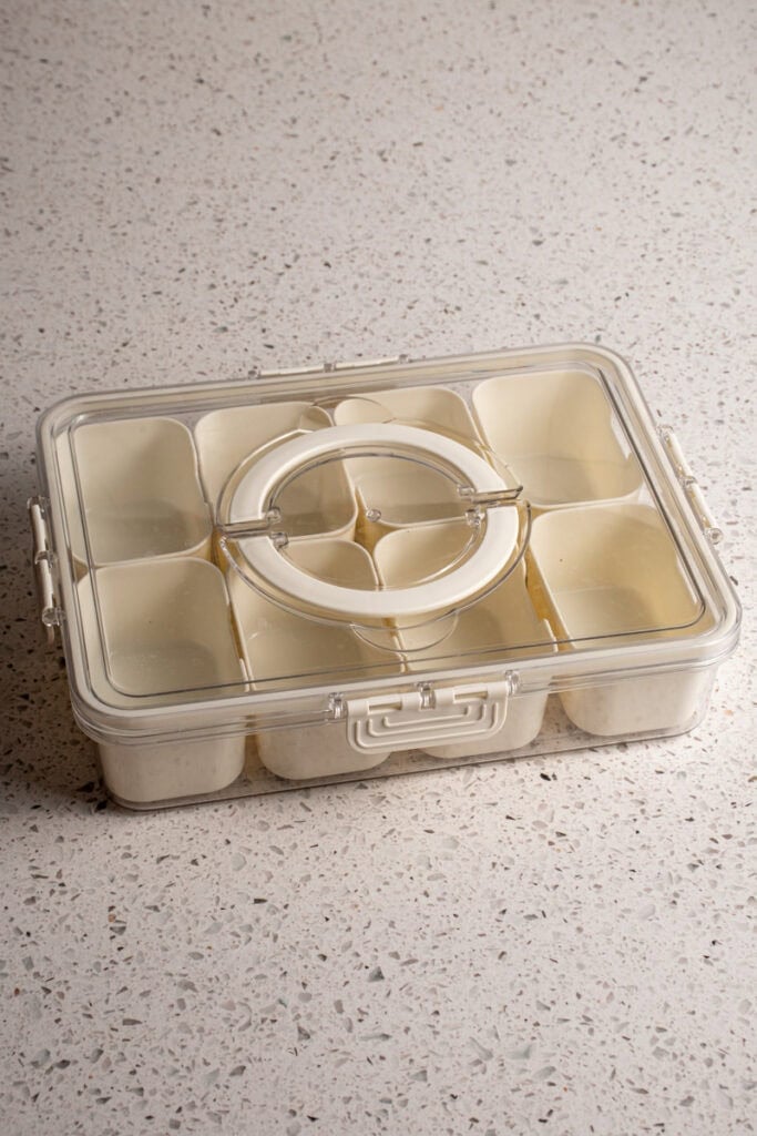 A snack box container.