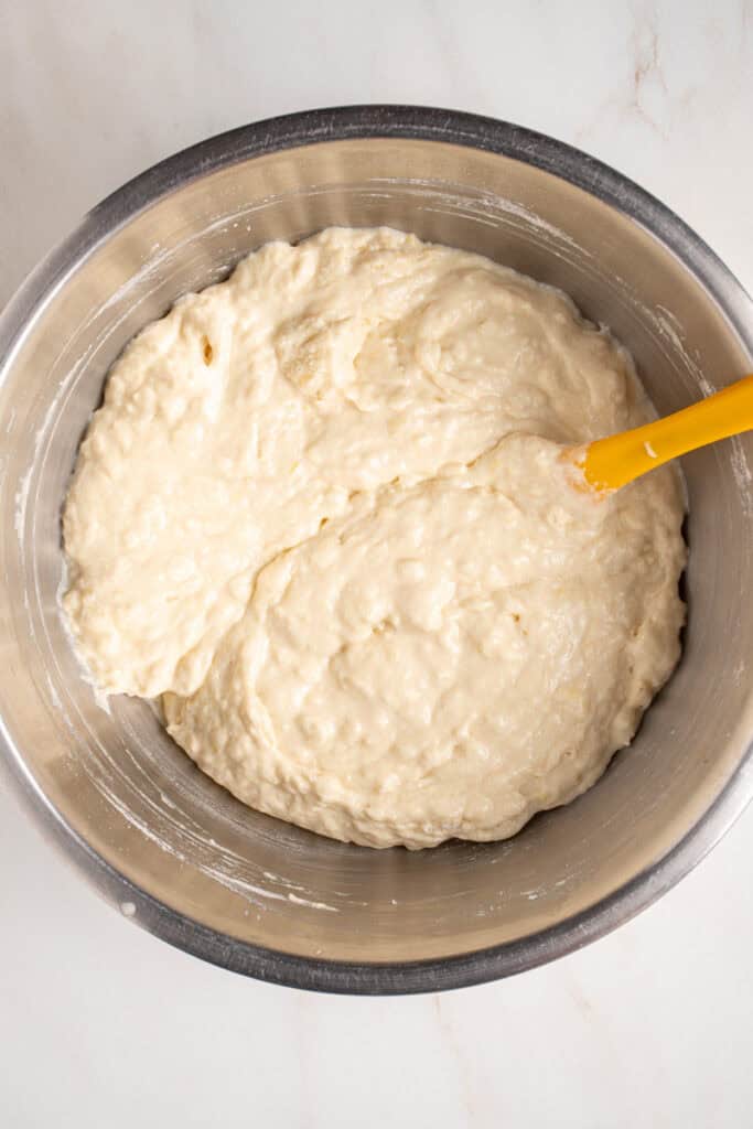 Just mixed pancake better in a bowl.